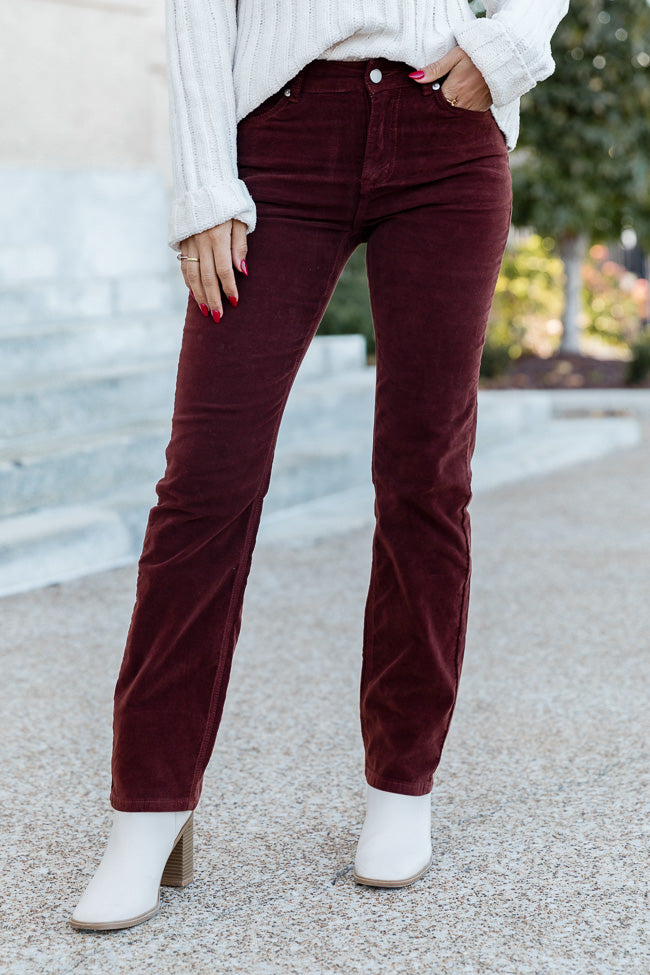 On The Run Brown Velvet Jeans FINAL SALE With Mastercard For Sale