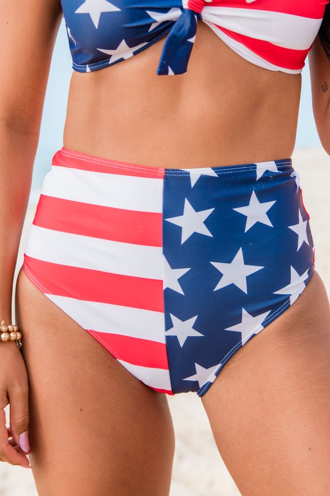 Party In The USA Stars and Stripes Bikini Bottoms Affordable Cheap Pice