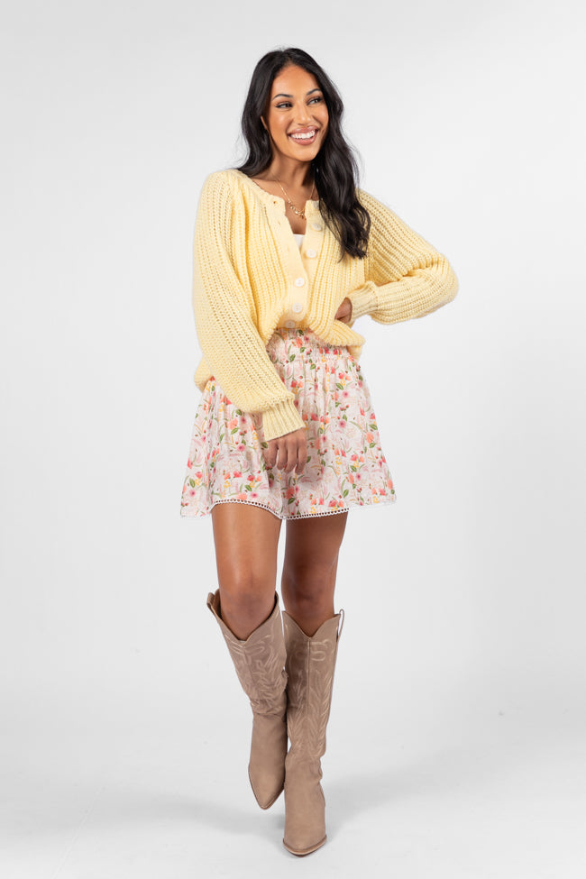 Do Me A Solid Yellow Button Up Cardigan Sale Lowest Pice