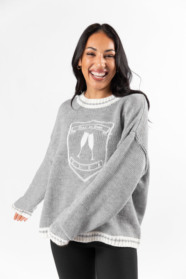 Stay At Home Club Grey Sweater SALE Low Pice Fee Shipping Cheap Online