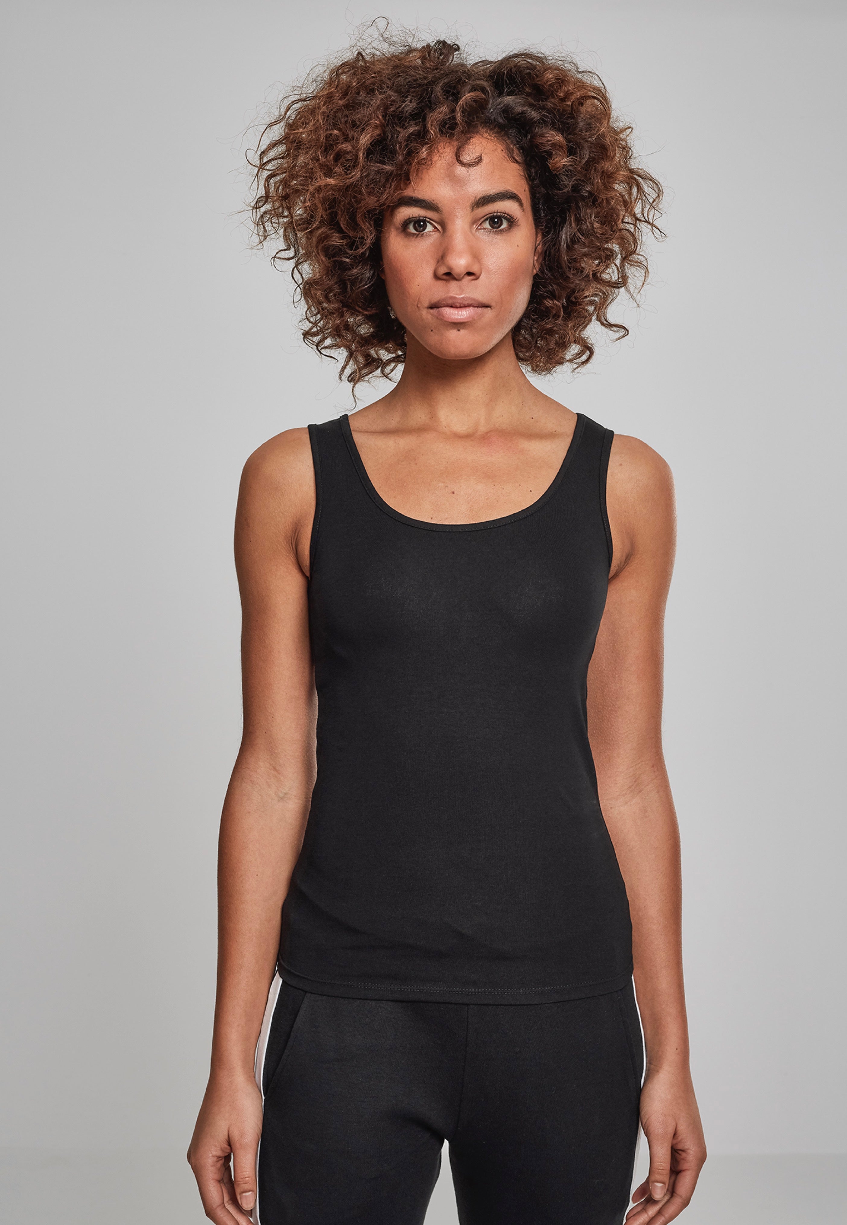 Urban Classics - Basic Stretch Pack Of 2 Black - Tank Explore Online