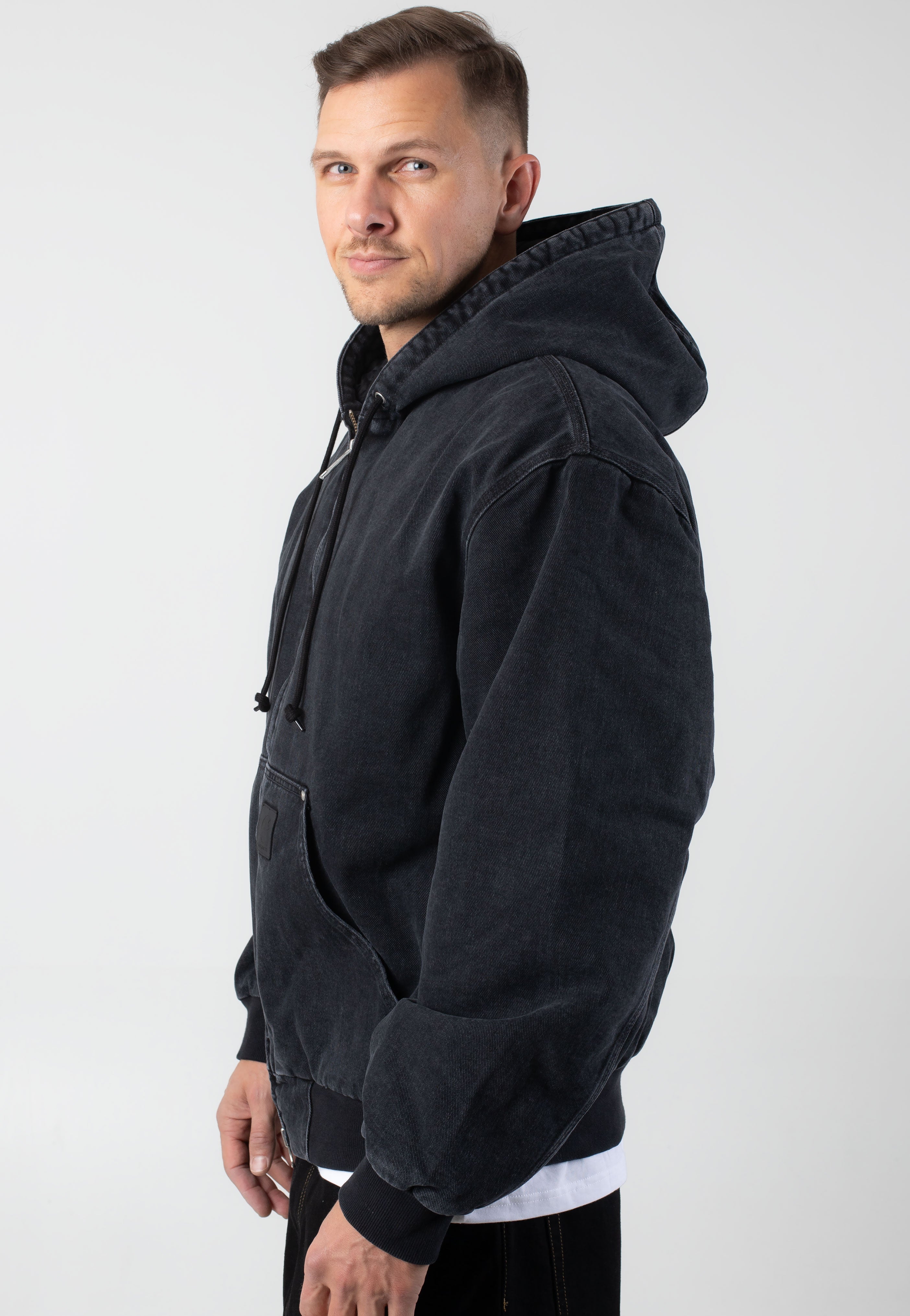 Carhartt WIP - OG Active Rivet Stone Washed Black - Jacket Clearance How Much