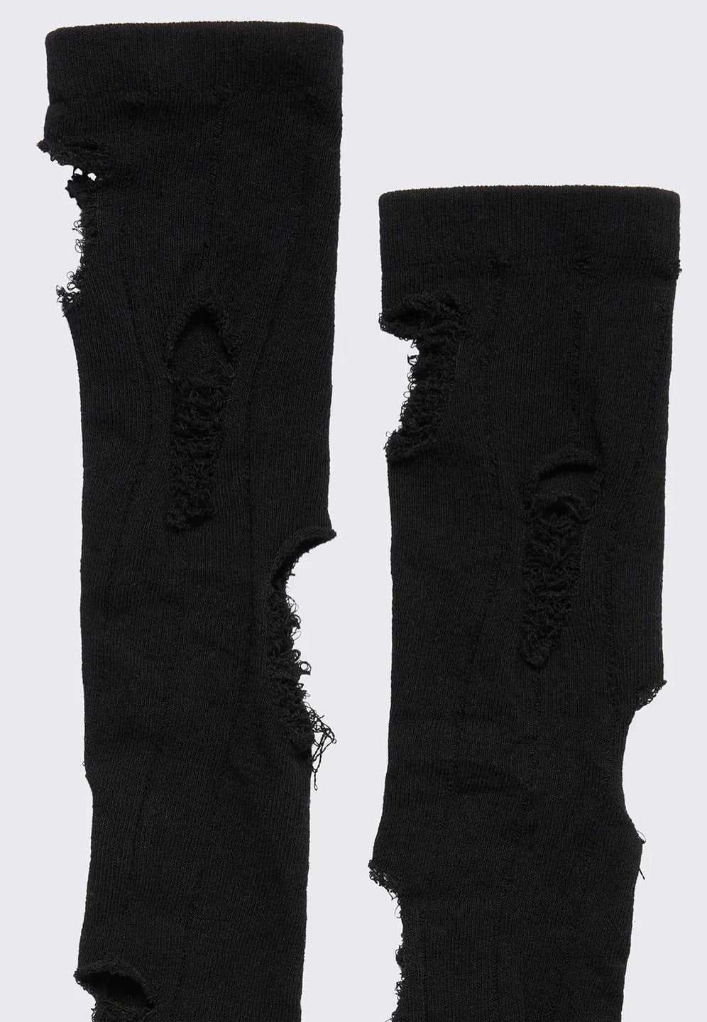 Minga London - Shadow Ripped Thigh Highs - Socks Cheap Comfortable