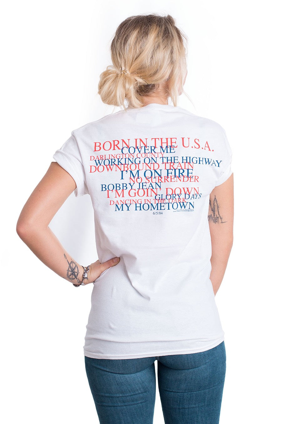 Bruce Springsteen - Born In The USA White - T-Shirt Outlet Best Pices