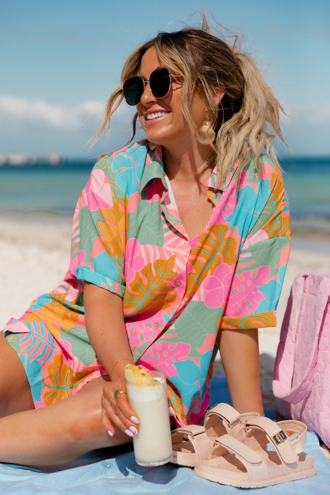 Kabana Krew Bold Tropical Button Up Shirt Sale For Cheap