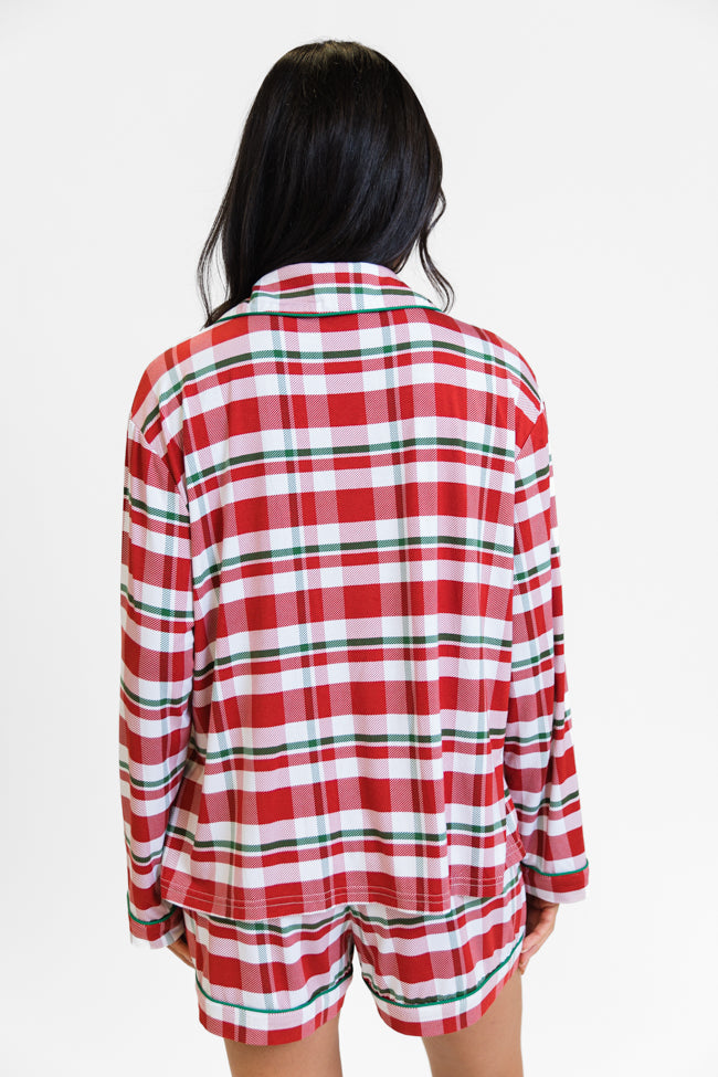 Under The Stars in Christmas Plaid Long Sleeve Bamboo Pajama top FINAL SALE Cheapest Pice Sale Online