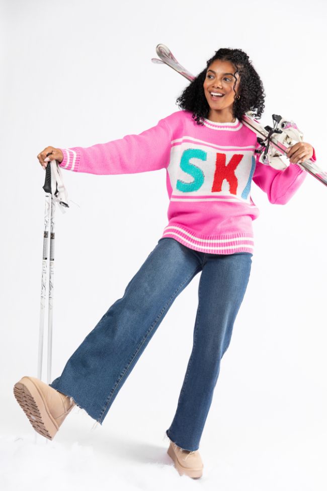 Varsity Ski Pink Sweater SALE Official Online