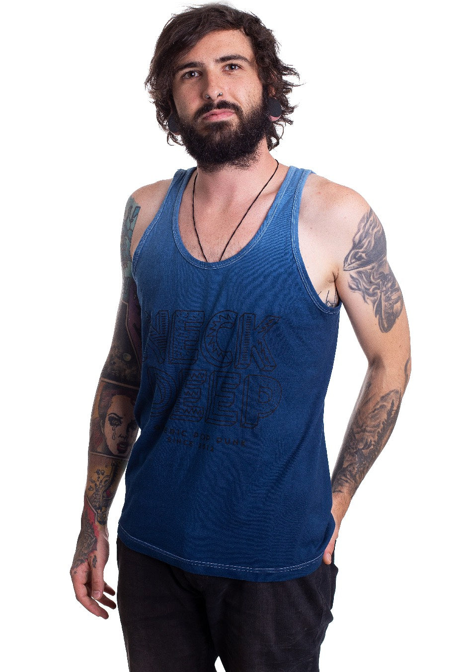 Neck Deep - GPP Blue Dip Dye - Tank Buy Cheap Official Site