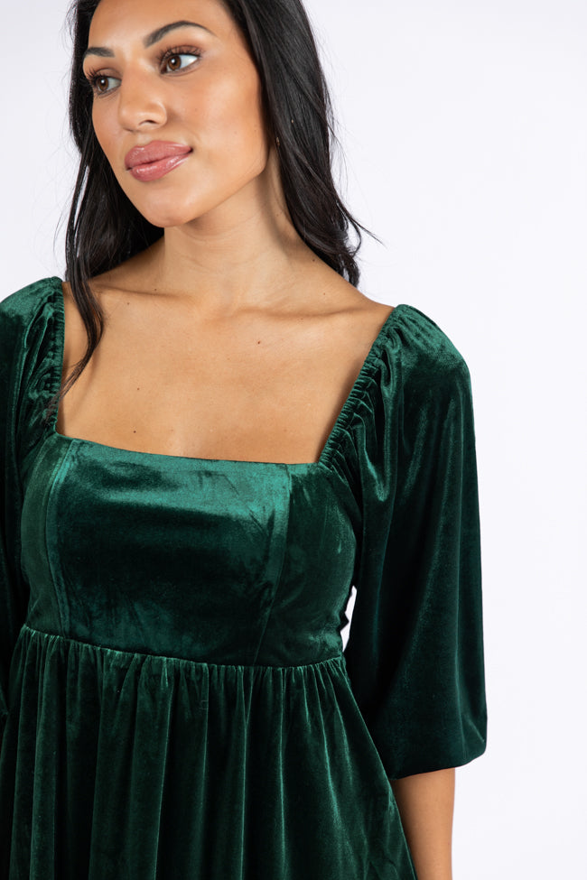 Evergreen Beauty Velvet Dress FINAL SALE Amazing Pice