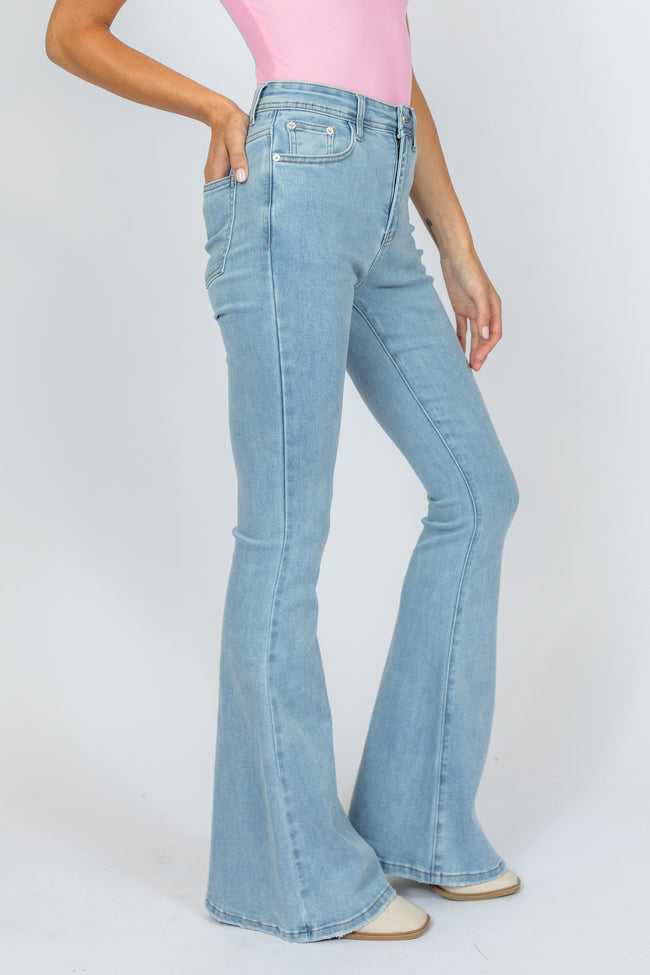 Maren Light Wash Stretchy Flare Jeans FINAL SALE Clearance Store For Sale