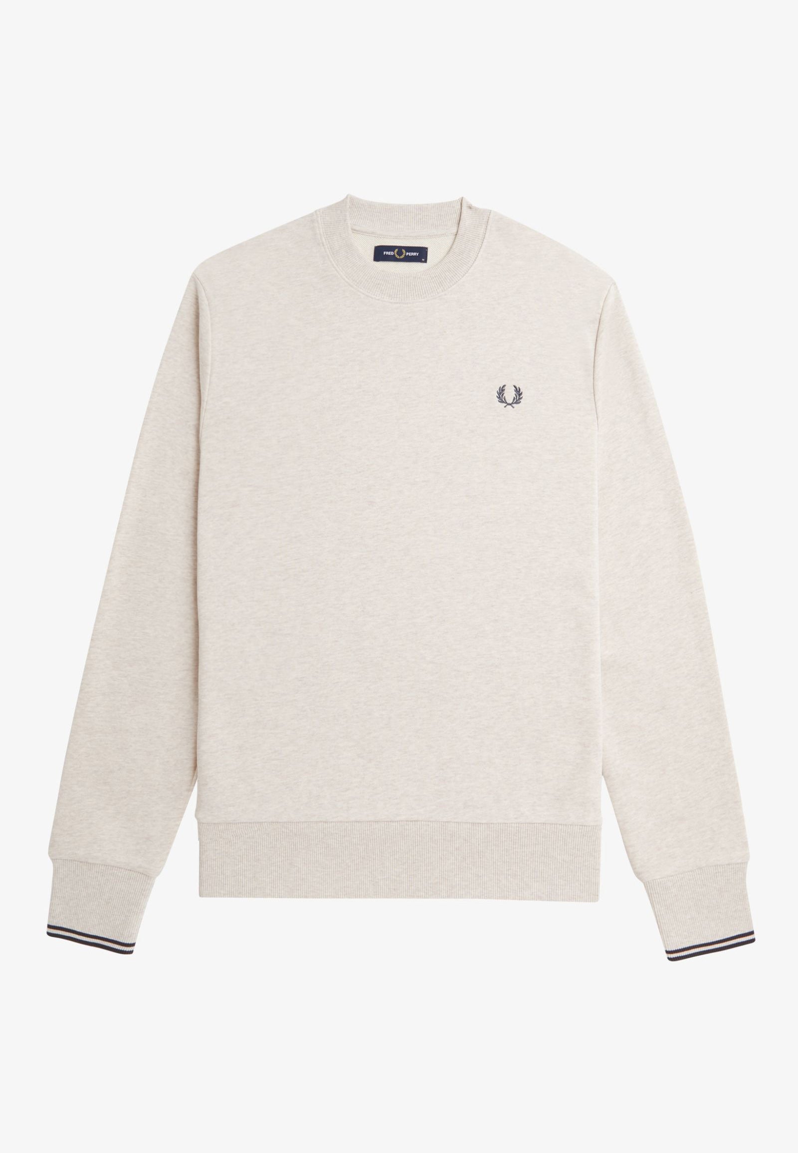 Fred Perry - Crew Neck Porridge Marl/Anchor Grey - Sweater Amazon Cheap Pice