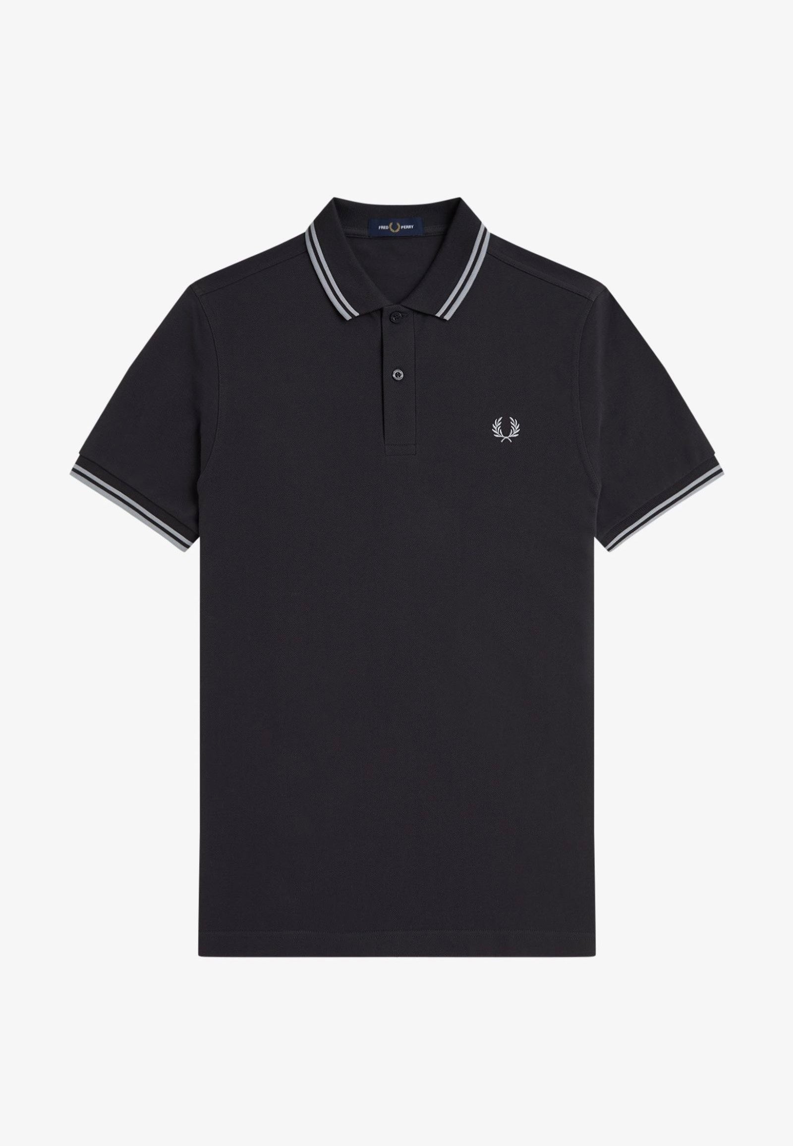 Fred Perry - The Twin Tipped Anchgrey/Limesto - Polo Outlet Official Site