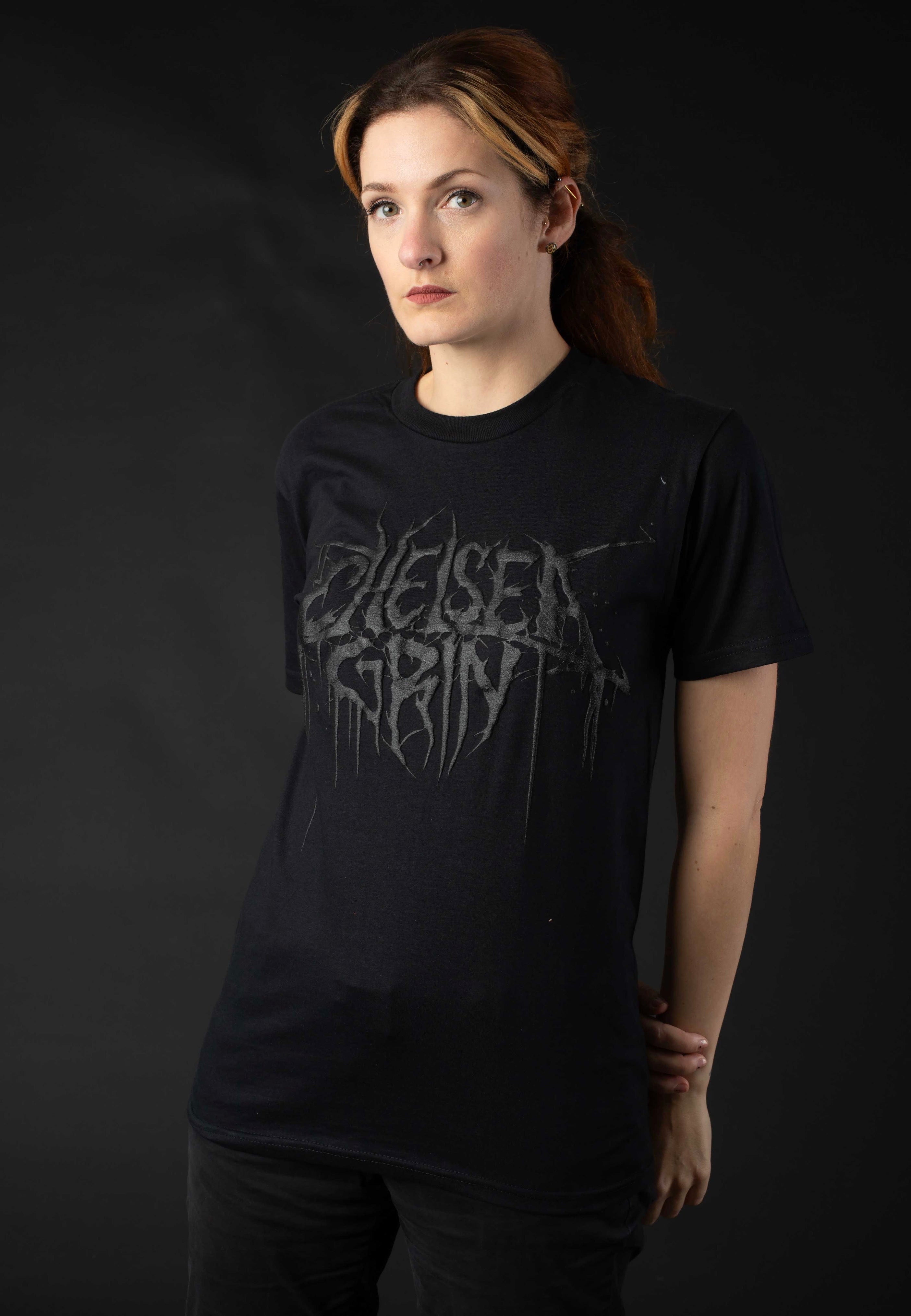 Chelsea Grin - Logo Limited Black On Black - T-Shirt Sale Genuine