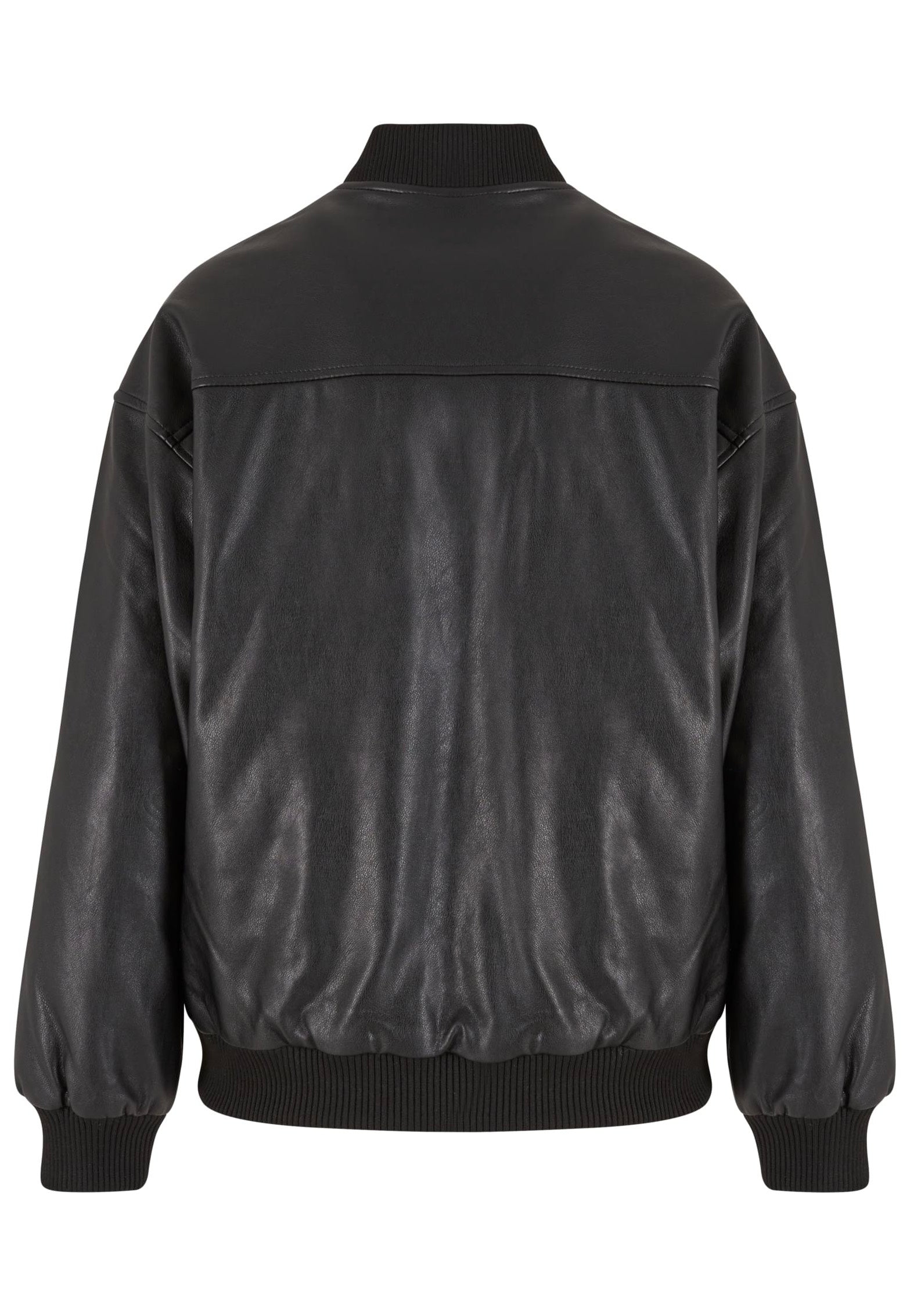 Urban Classics - Ladies Synthetic Leather Bomber Black - Leather Jacket Fast Delivery For Sale