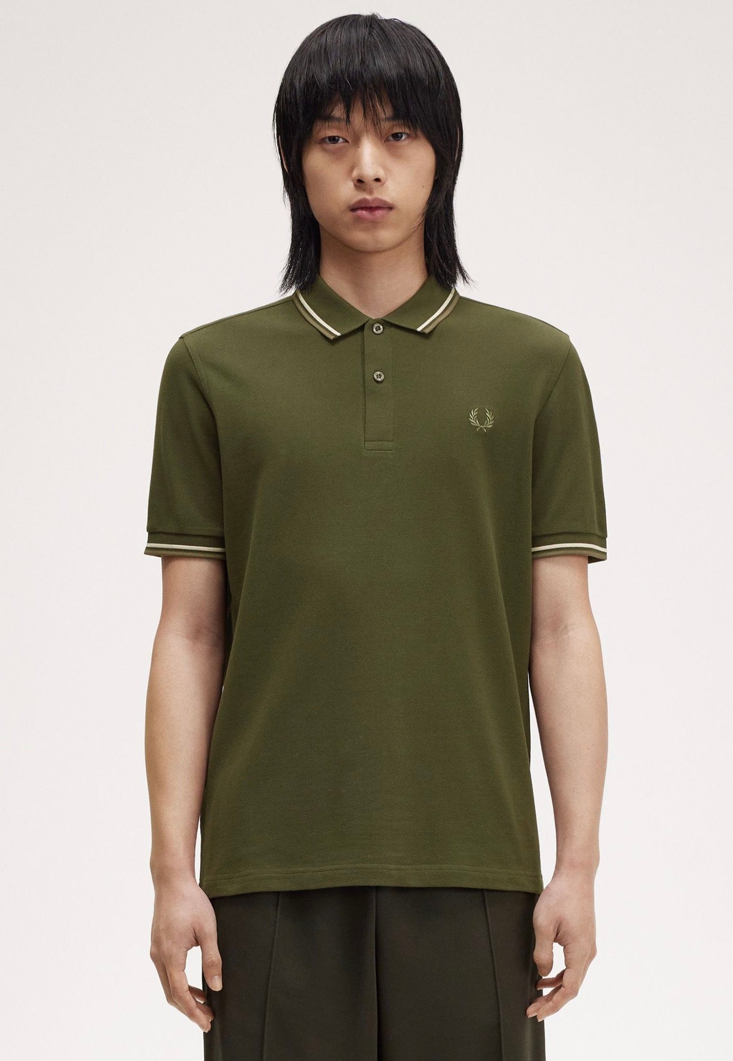 Fred Perry - The Twin Tipped Hntgrn/Loyst/Lwg - Polo Discount Store