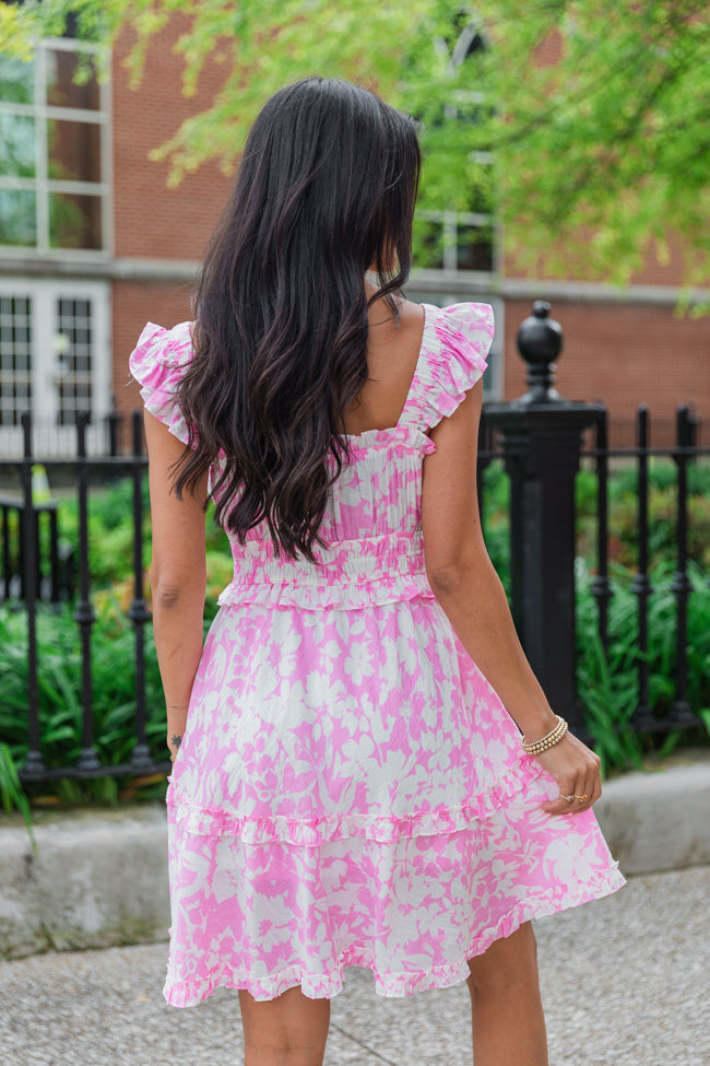 Wherever You Went Pink Floral Print Mini Dress Sale How Much