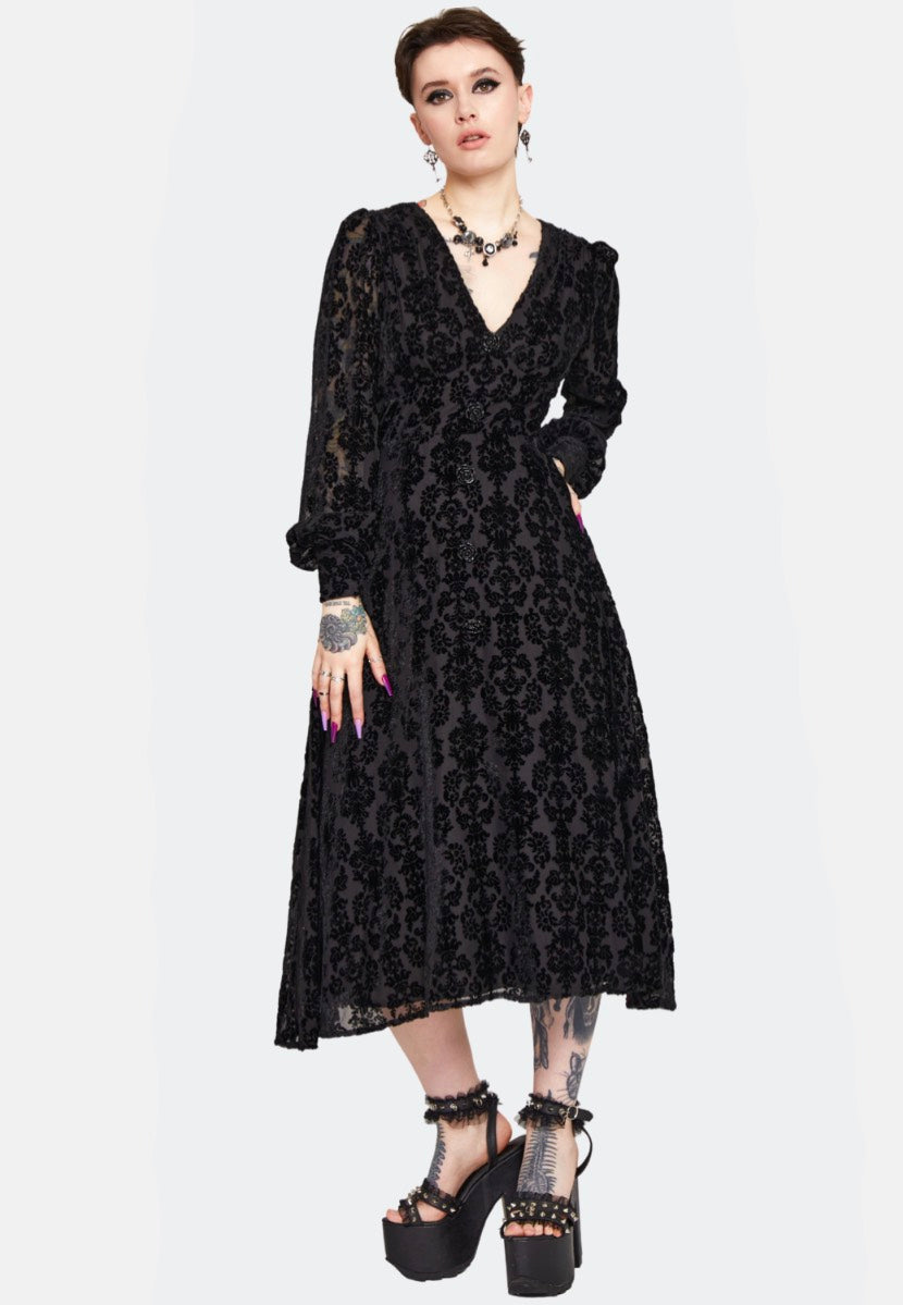 Jawbreaker - Devore With Rise Button Black - Dress Clearance High Quality