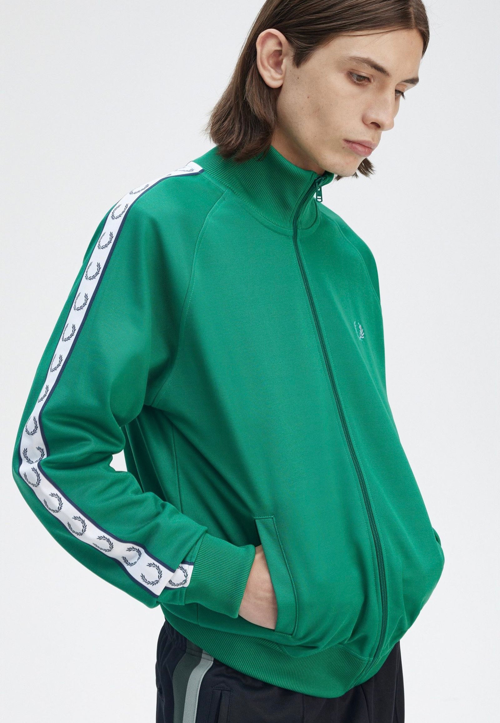 Fred Perry - Taped Track Label Green - Track Jacket Sale Classic