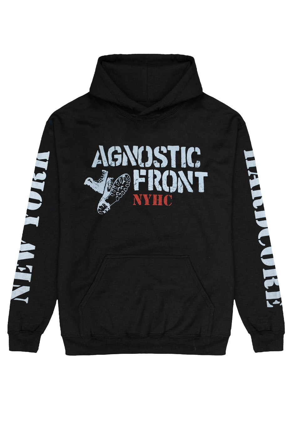 Agnostic Front - Stencil Boots - Hoodie Free Shipping Low Pice