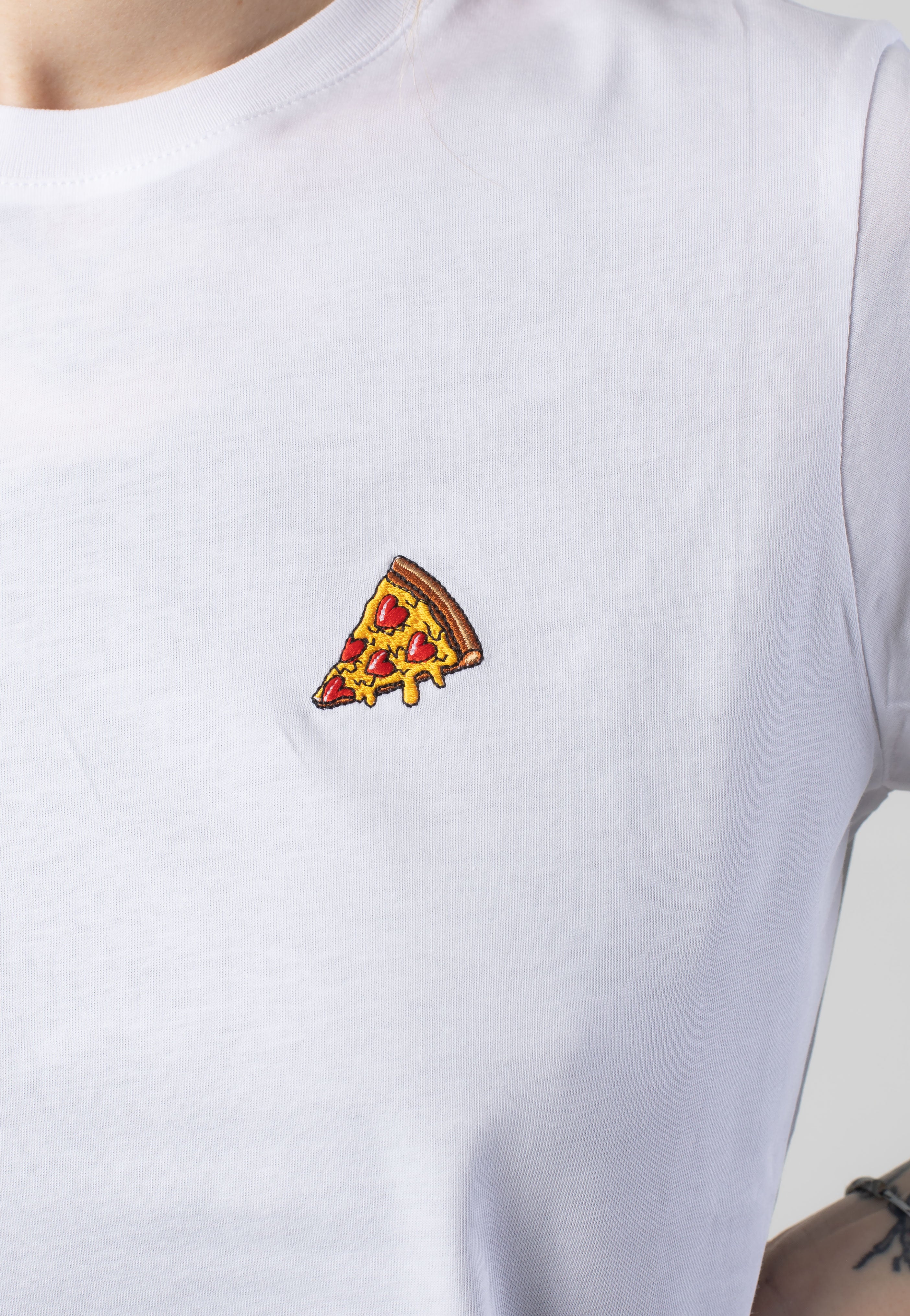 Iriedaily - Pizza Love White - T-Shirt Cheap Sale 2025 Unisex