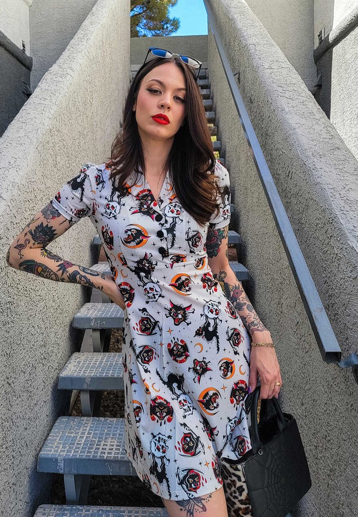 Sourpuss Clothing - Friday The 13Th Rosie White - Dress Recommend Cheap Online