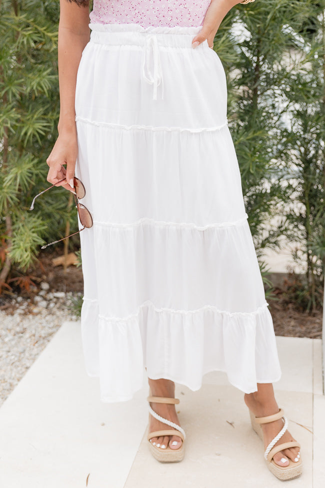 Day By Day Ivory Midi Skirt For Cheap