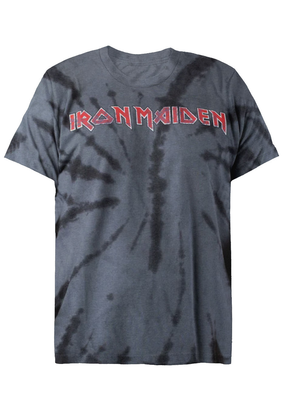 Iron Maiden - Logo Washed Charcoal - T-Shirt Sale Wholesale Pice