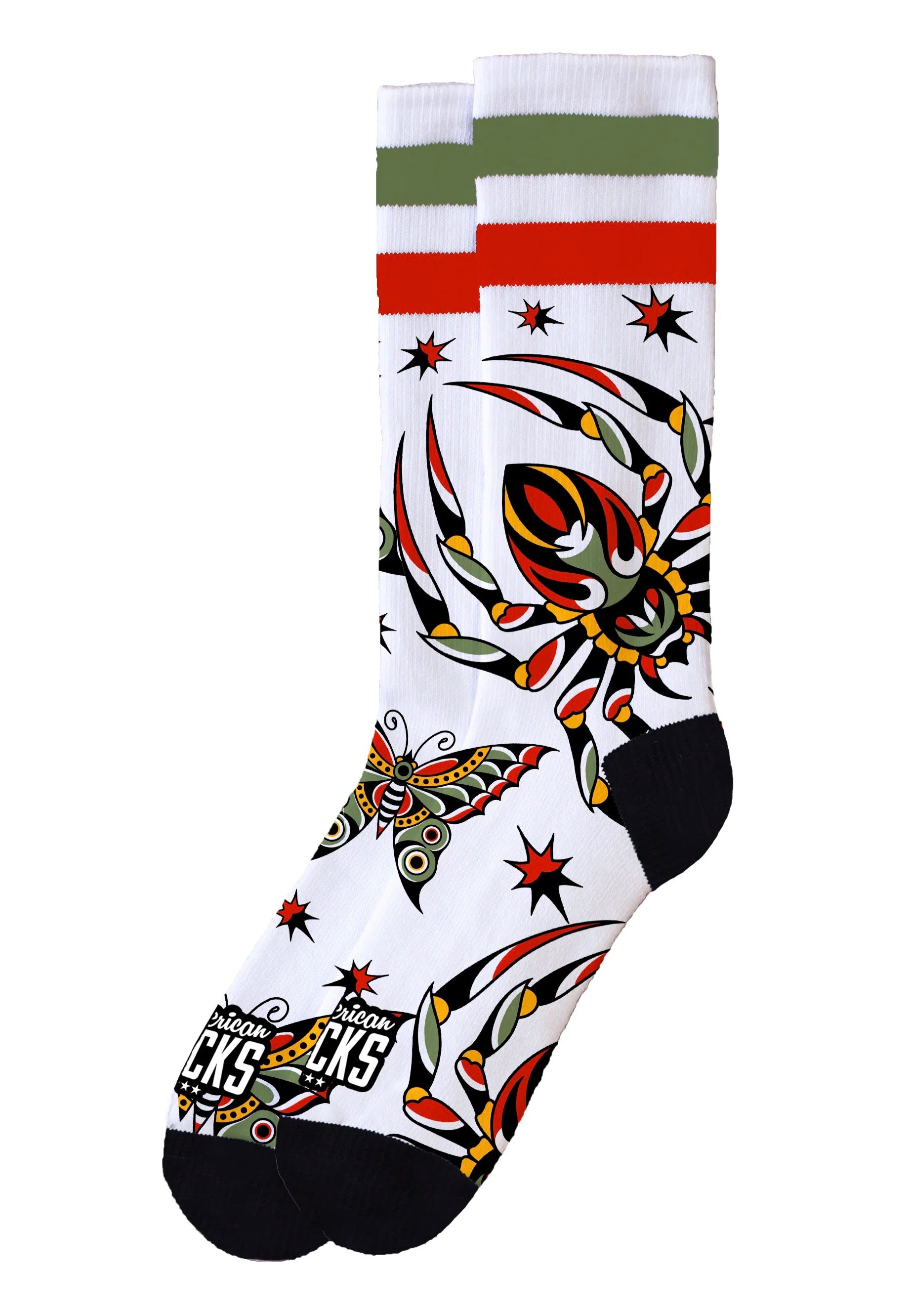 American Socks - Venom Mid High White - Socks Sale Low Pice