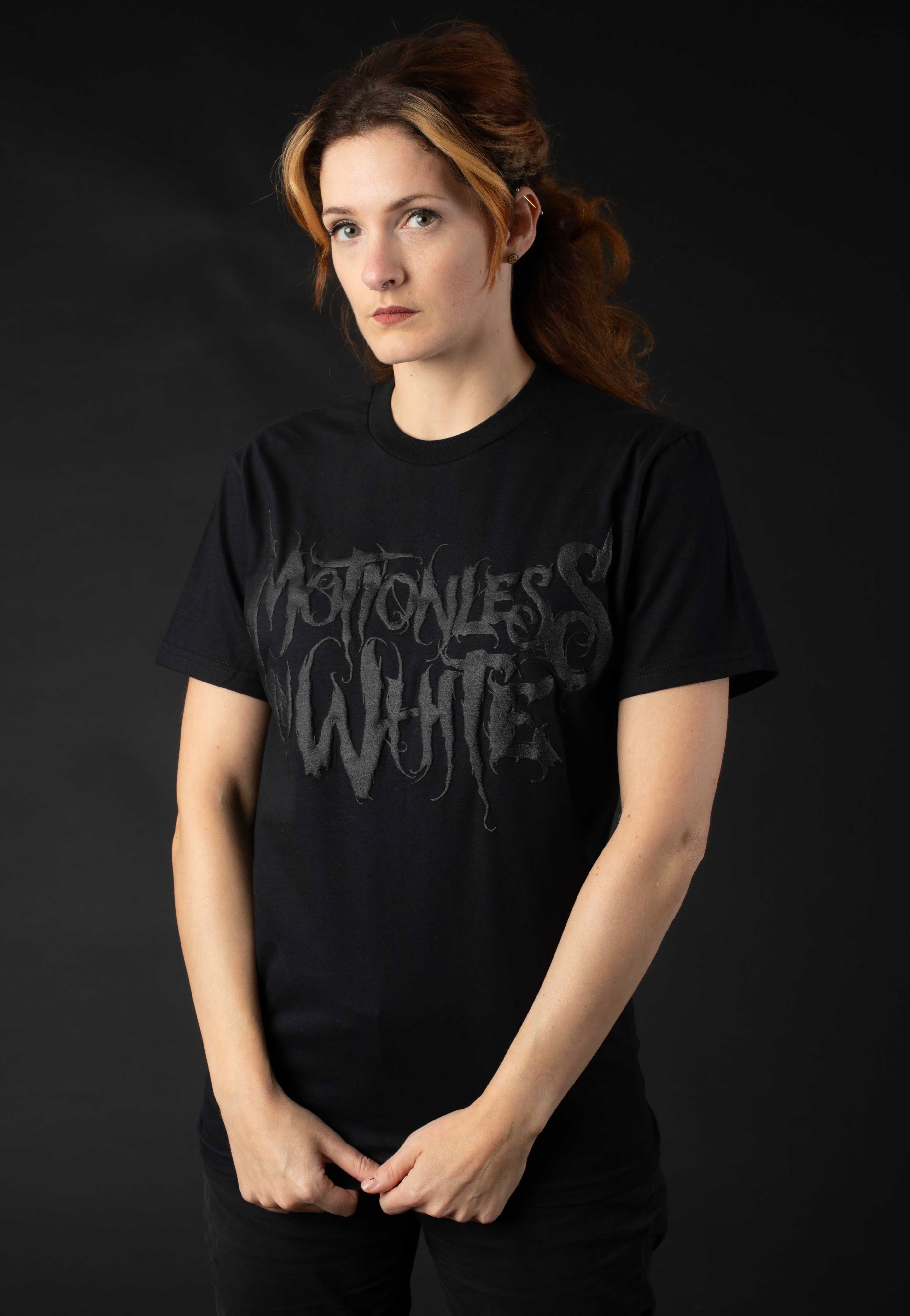 Motionless In White - Logo Limited Black On Black - T-Shirt Shop Offer Online