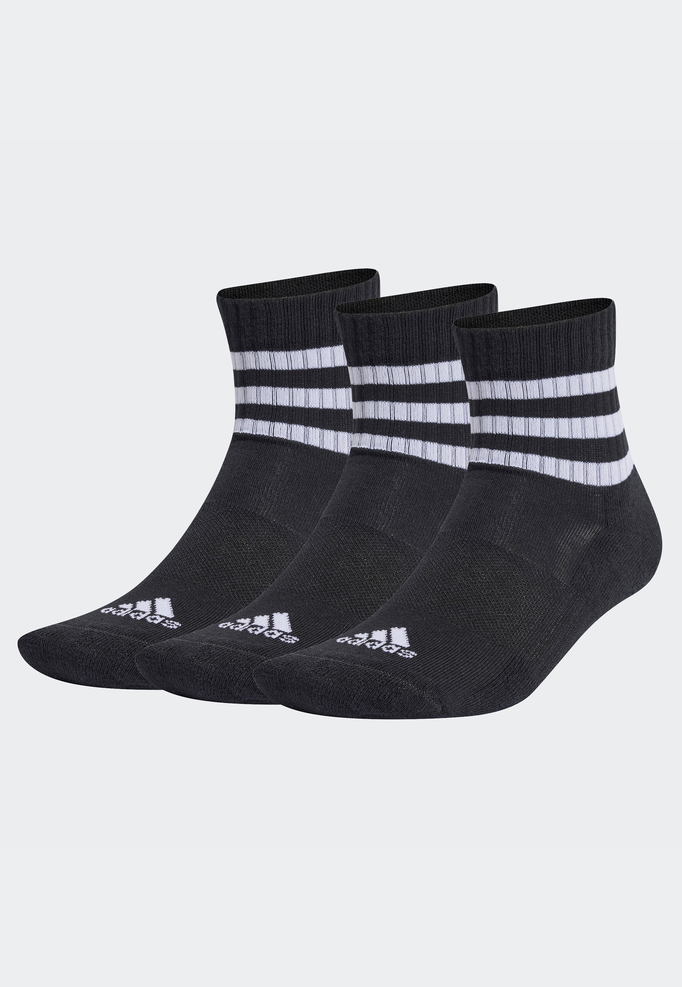 Adidas - 3S C Spw Mid Pack Of 3 Black/White - Socks Cheap For Nice