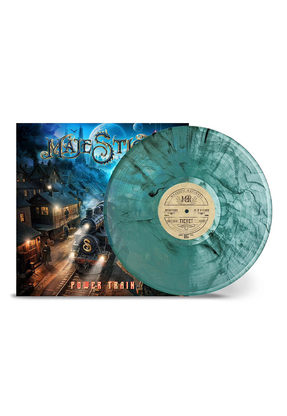 Majestica - Power Train Ltd. Turquoise/ Black Smoke - Colored Vinyl Cheap Sale Wholesale Pice