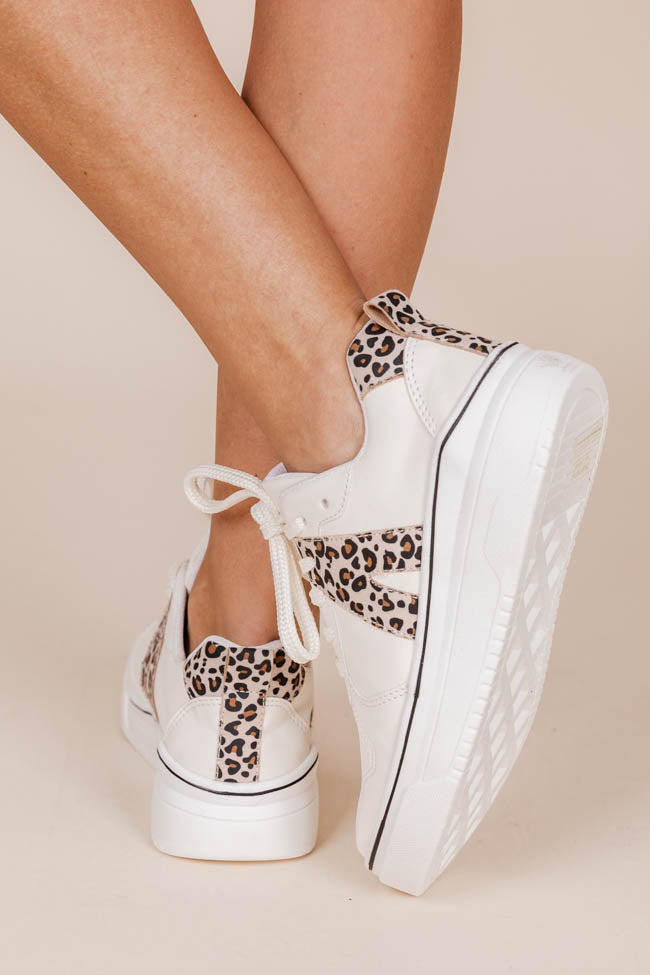 Edie Leopard and White Sneakers FINAL SALE Geniue Stockist For Sale