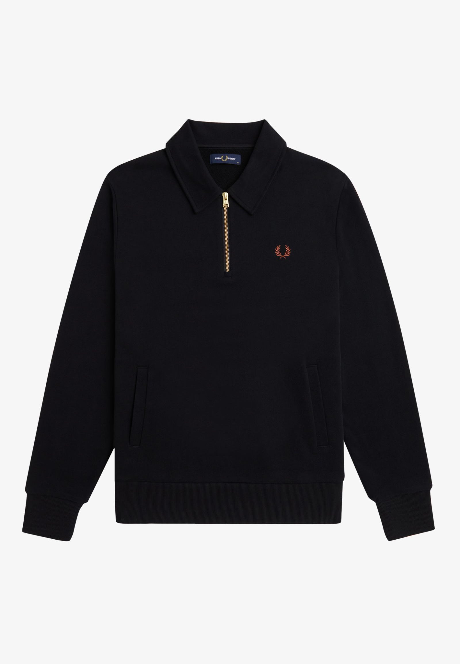 Fred Perry - Half Zip Black - Sweater Cheap Buy