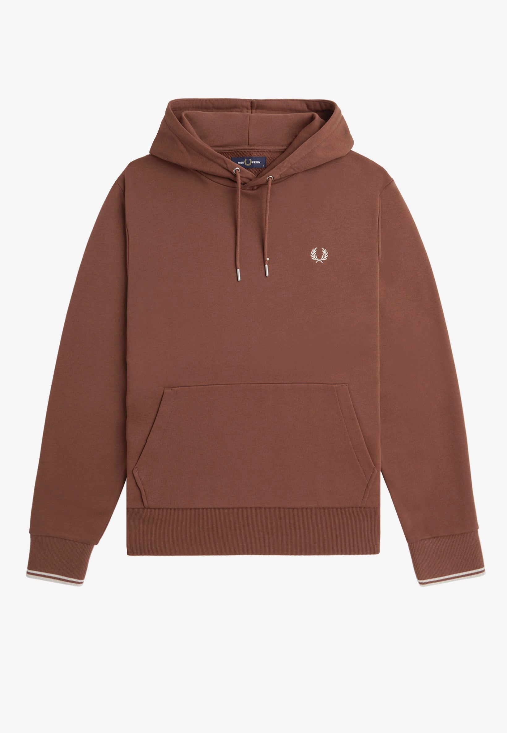 Fred Perry - Tipped Hooded Whisky Brown/Porridge Marl - Hoodie Cheap Sale Footaction