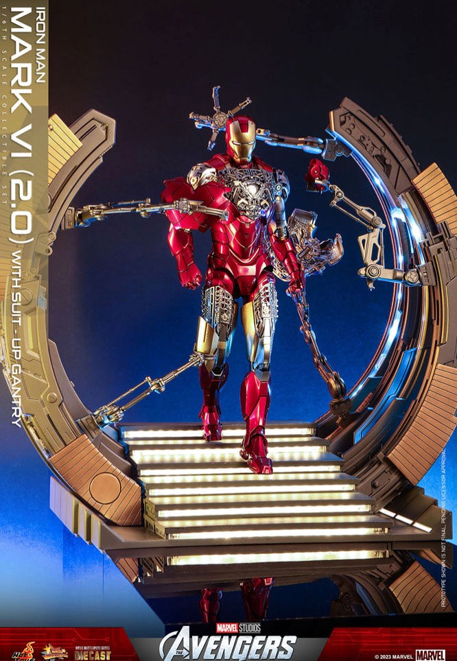 The Avengers - Iron Man Mark VI (2.0) with Suit Up Gantry Movie Masterpiece Diecast 1:6 - Action Figure Store With Big Discount