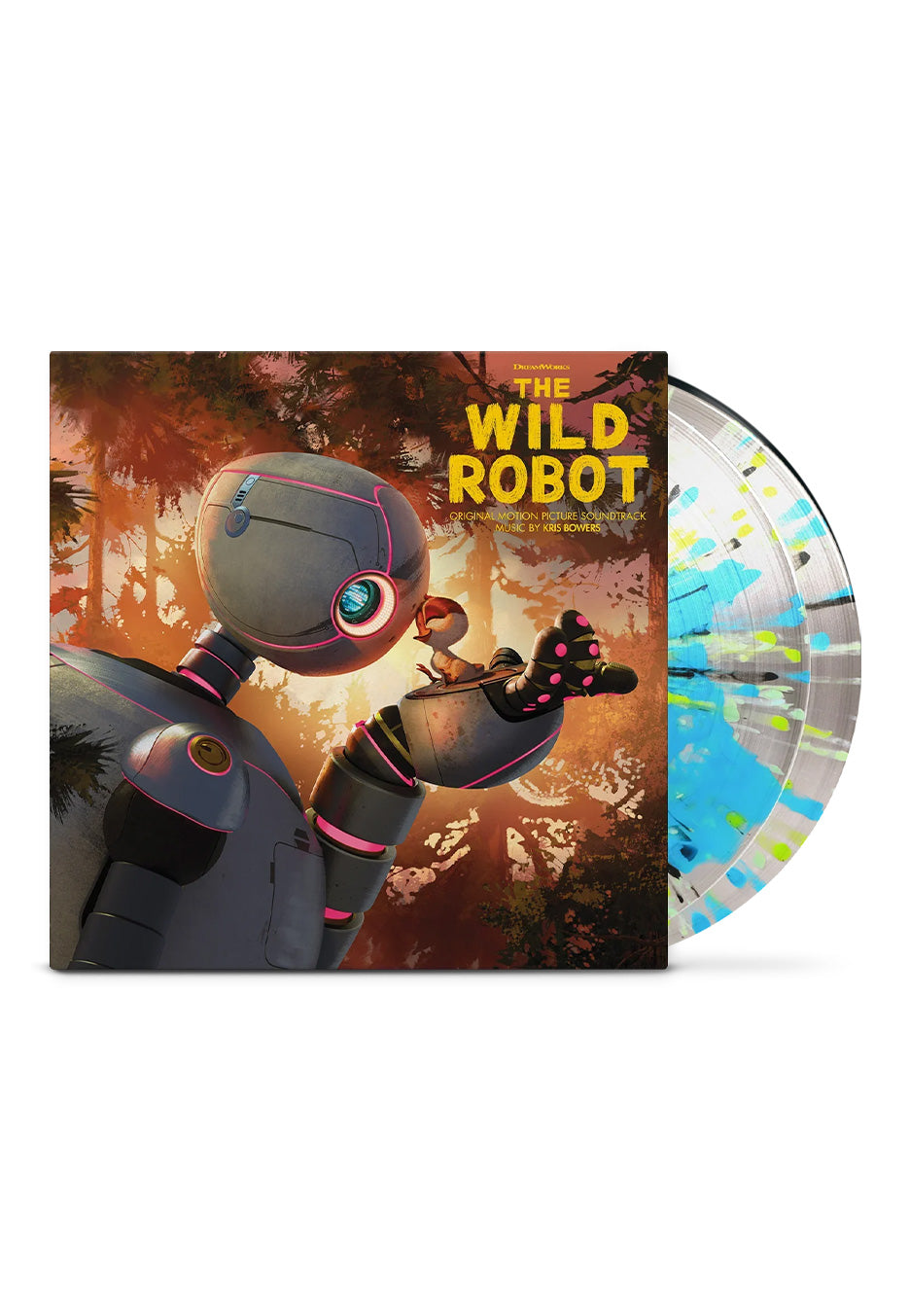 The Wild Robot - The Wild Robot OST (Kris Bowers) - Ltd. Crystal Clear w/ Blue/Mint/Green - Splattered 2 Vinyl For Sale