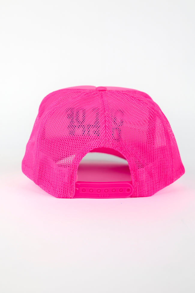 Out Of Office Neon Pink Trucker Hat Cheap Affordable