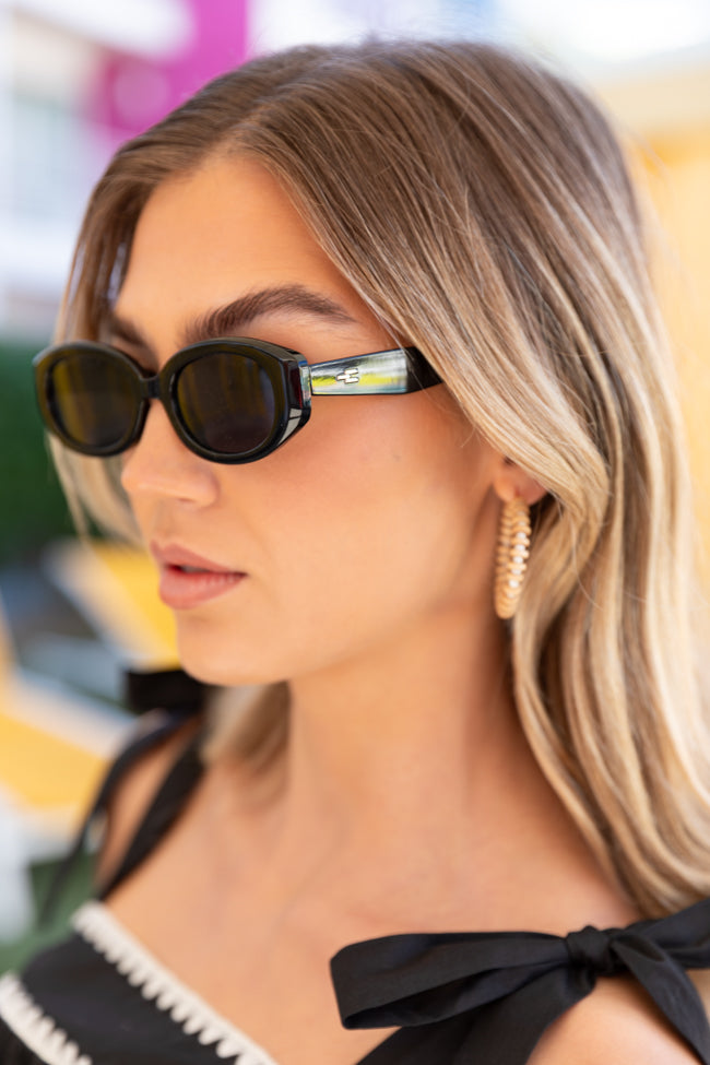 Black Oval Framed Sunglasses Discount 2025 Newest