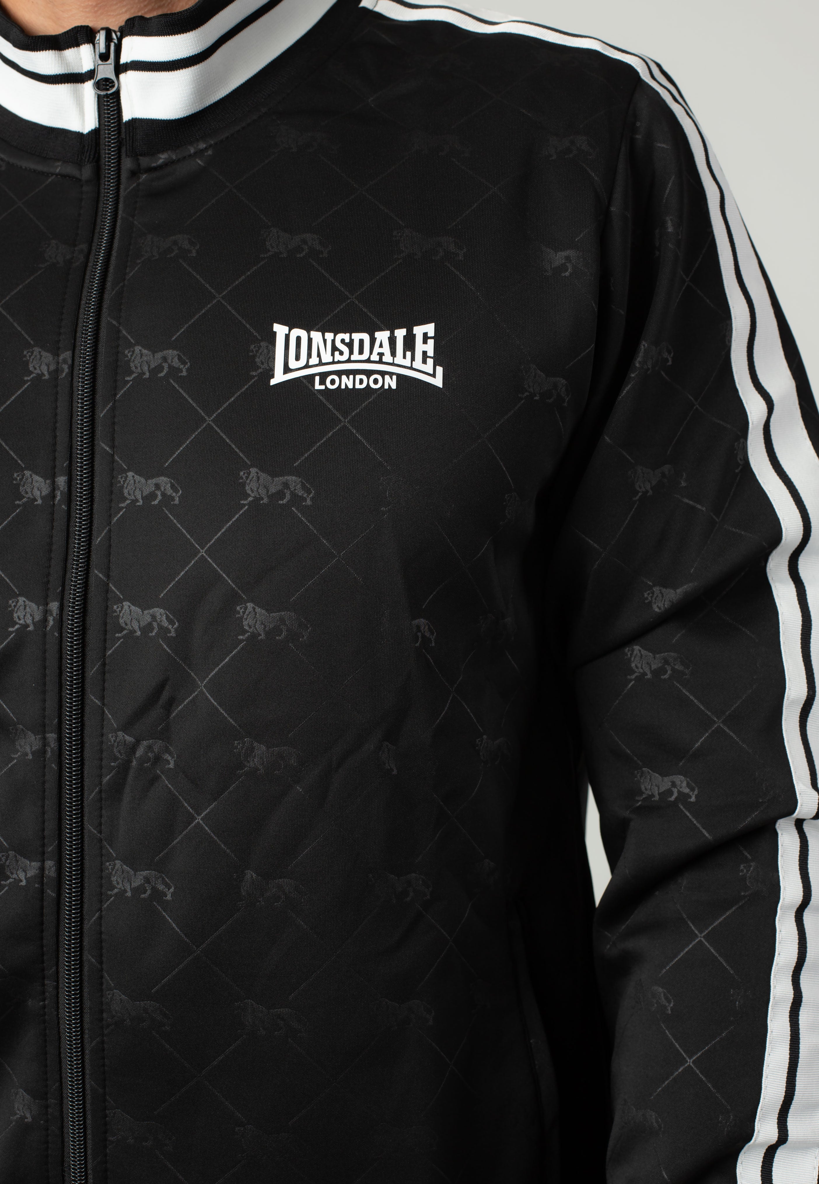 Lonsdale - Ashwell Black/White - Tracksuit Online Online Clearance