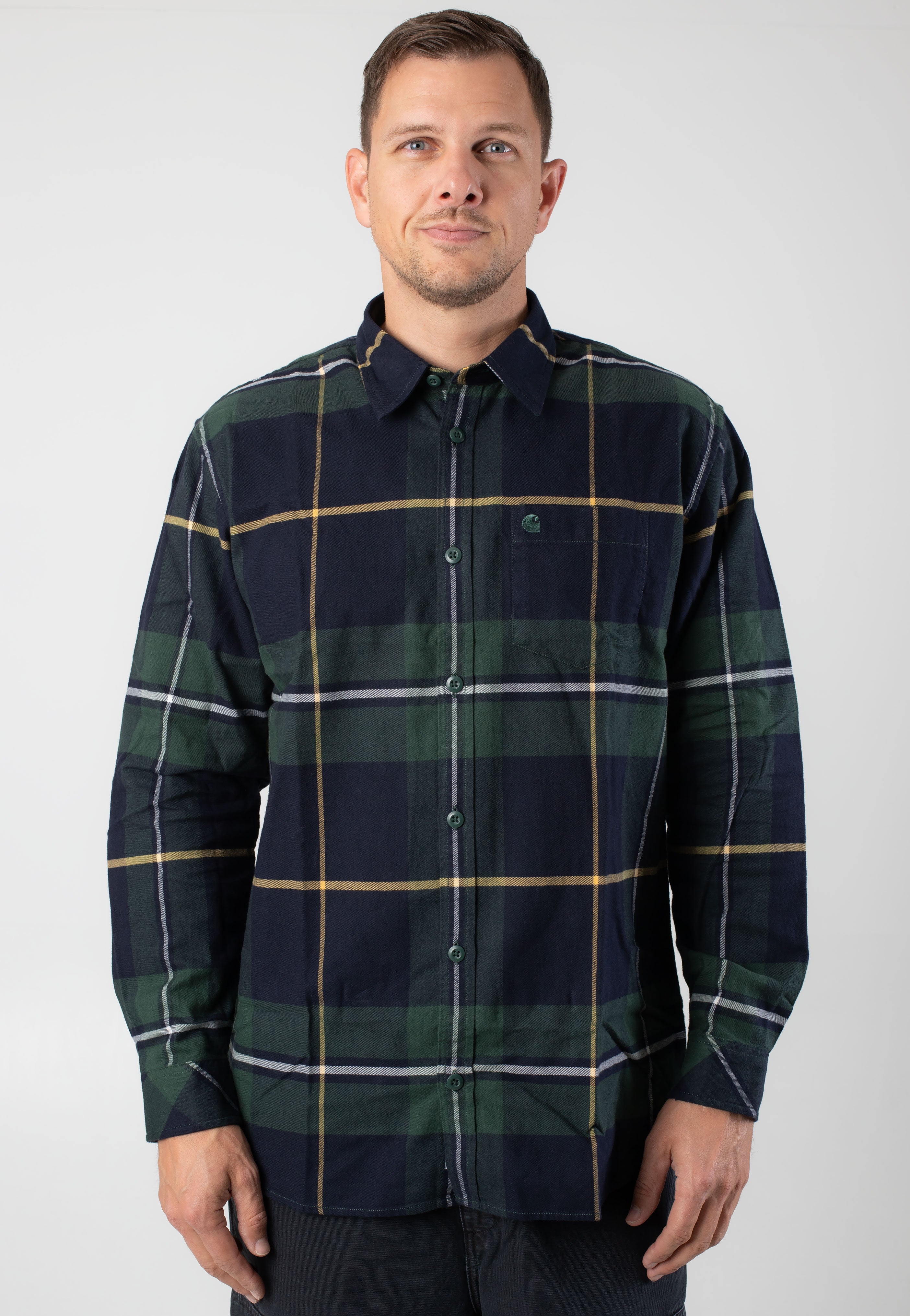 Carhartt WIP - Garnett Check/Sycamore Tree/Sycamore Tree - Shirt Cheap Low Shipping