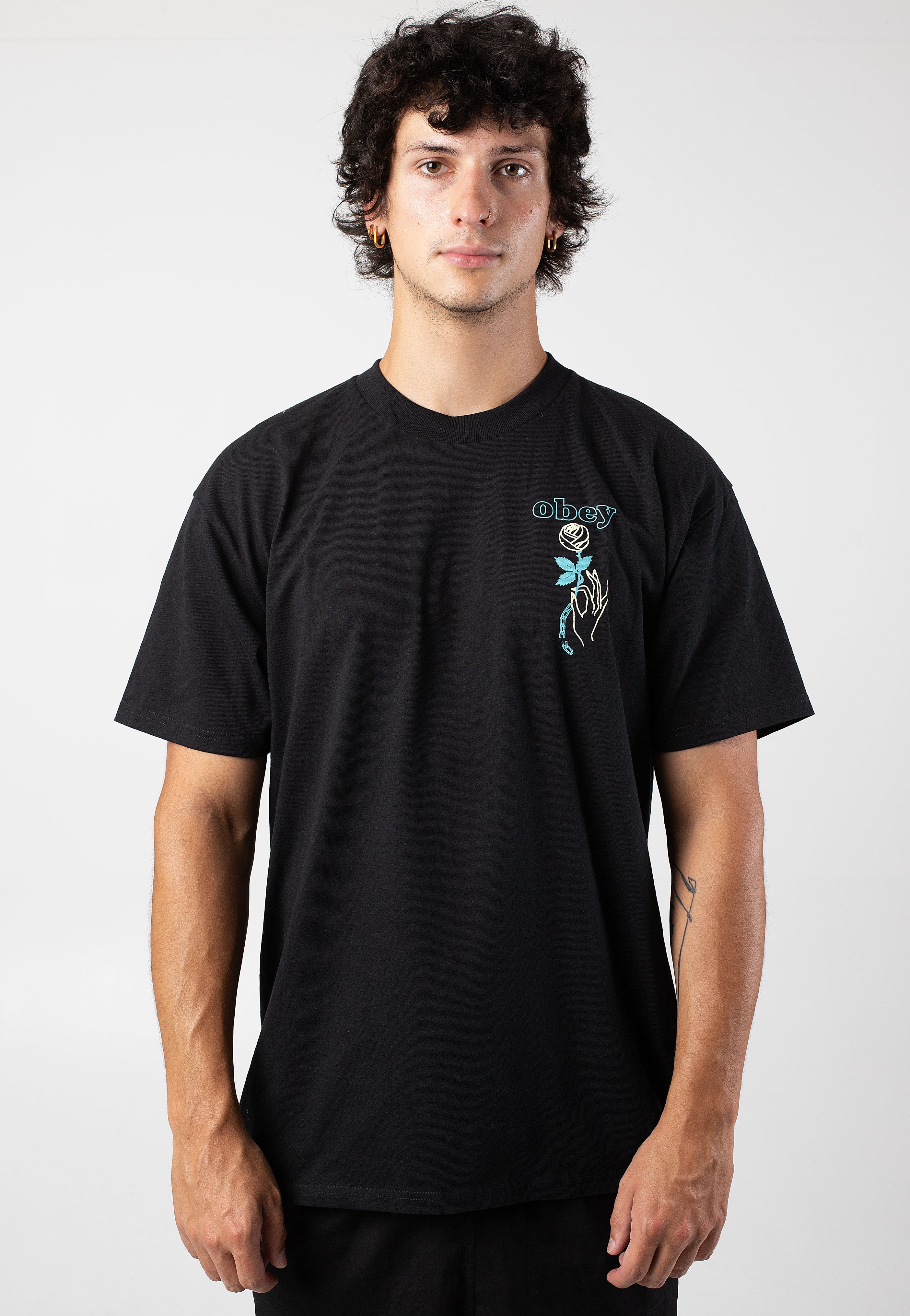 Obey - Spring Forth Black - T-Shirt Discount Latest