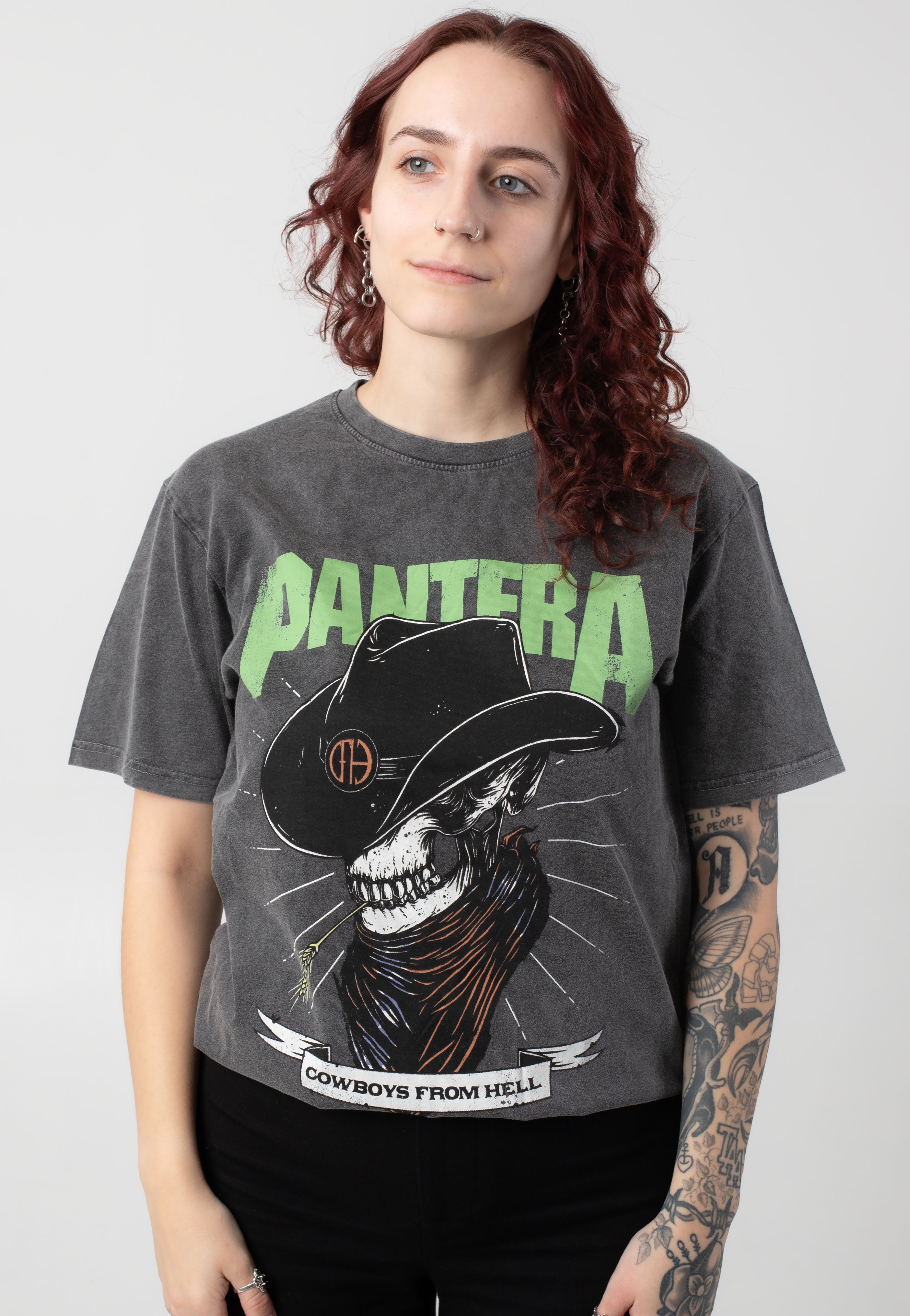 Pantera - Skeleton Cowboy Stone Washed - T-Shirt Outlet Locations Cheap Pice