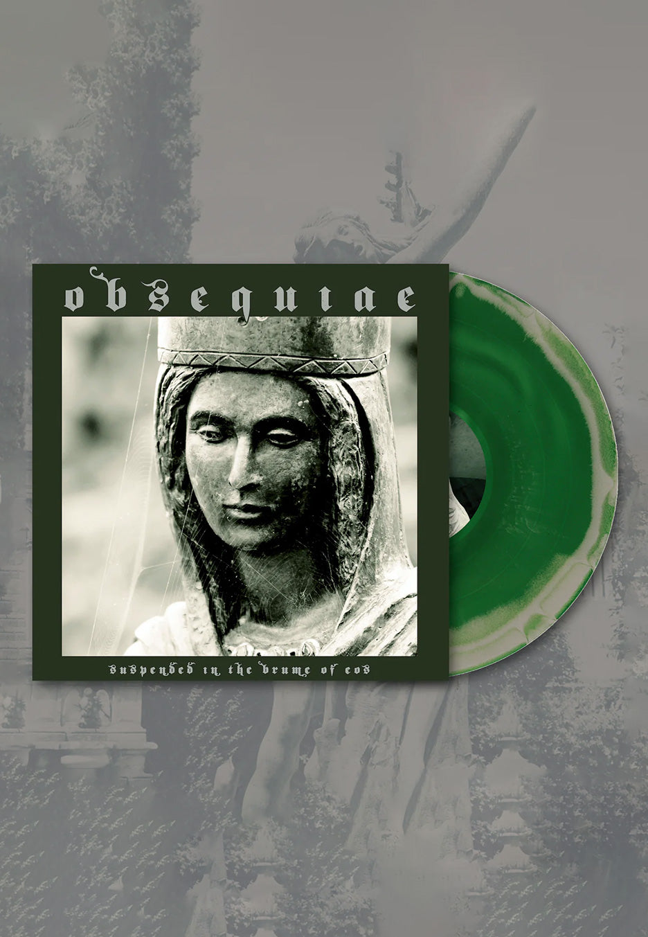 Obsequiae - Suspended In The Brume Of Eos Ltd. Silver/Kelly Green Merge - Colored Vinyl Free Shipping Real