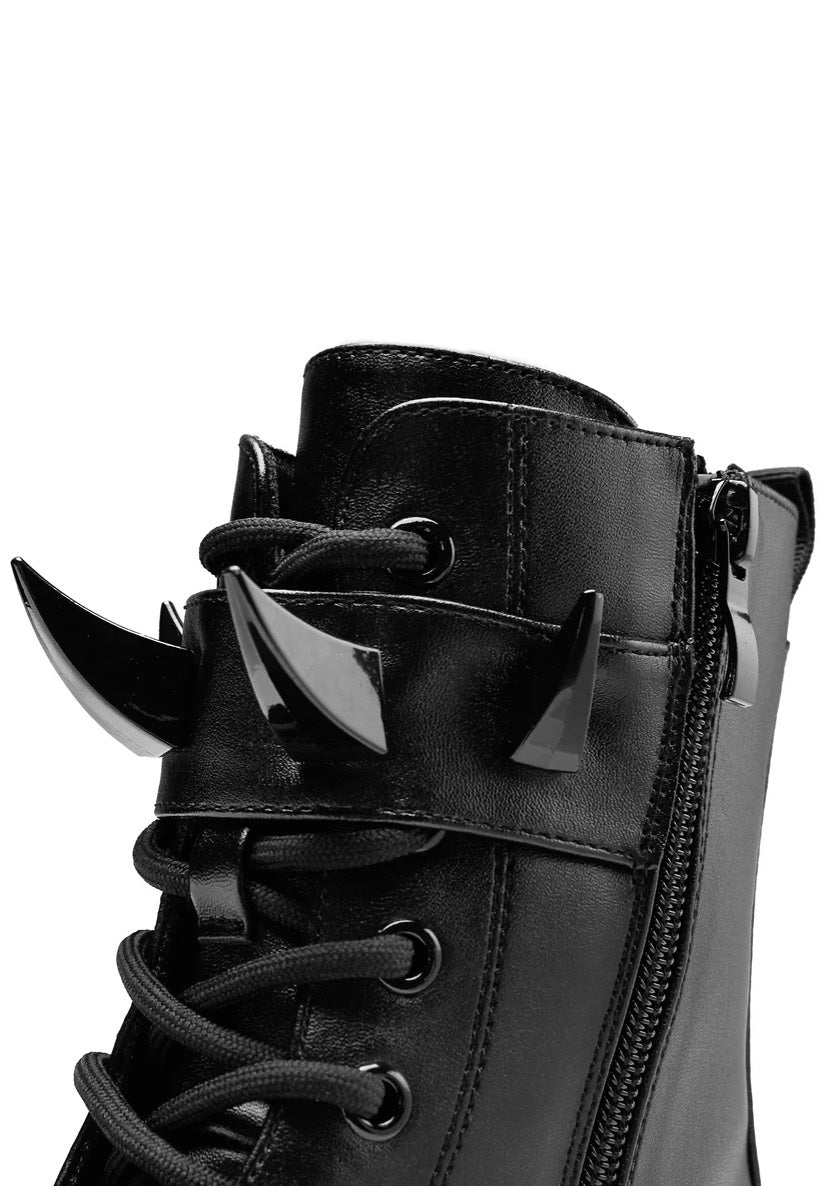 Koi Footwear - Santoku Trident Spike Platform Black - Girl Shoes Visit