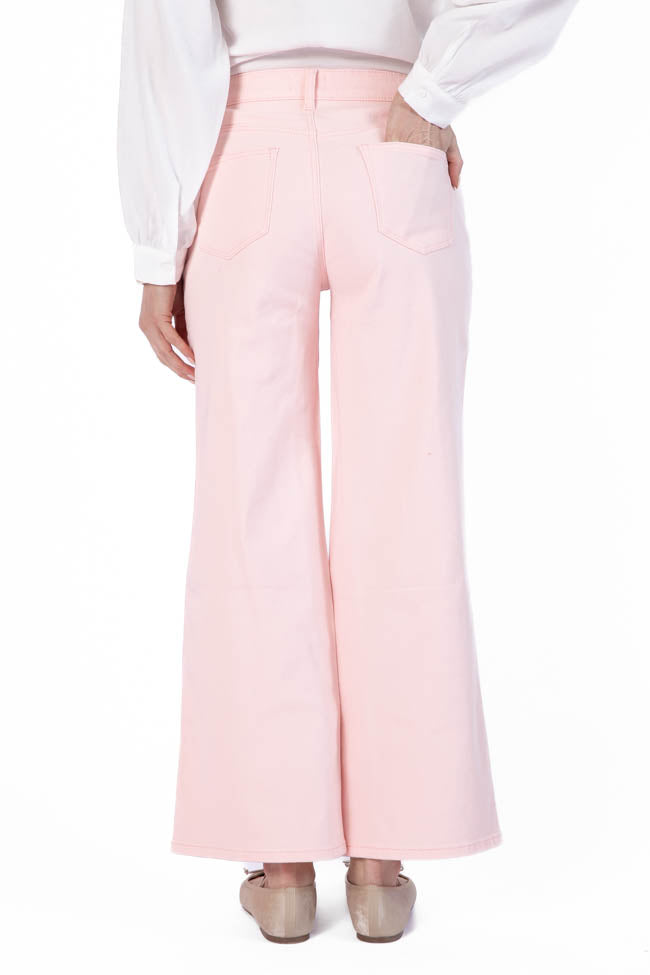 Sutton Pink Wide Leg Patch Pocket Jeans Footlocker Pictures Online