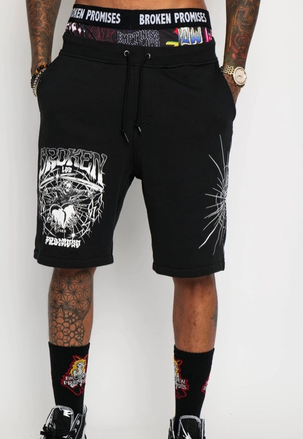 Broken Promises - Lsd Reaper Black - Shorts Cheap New Styles