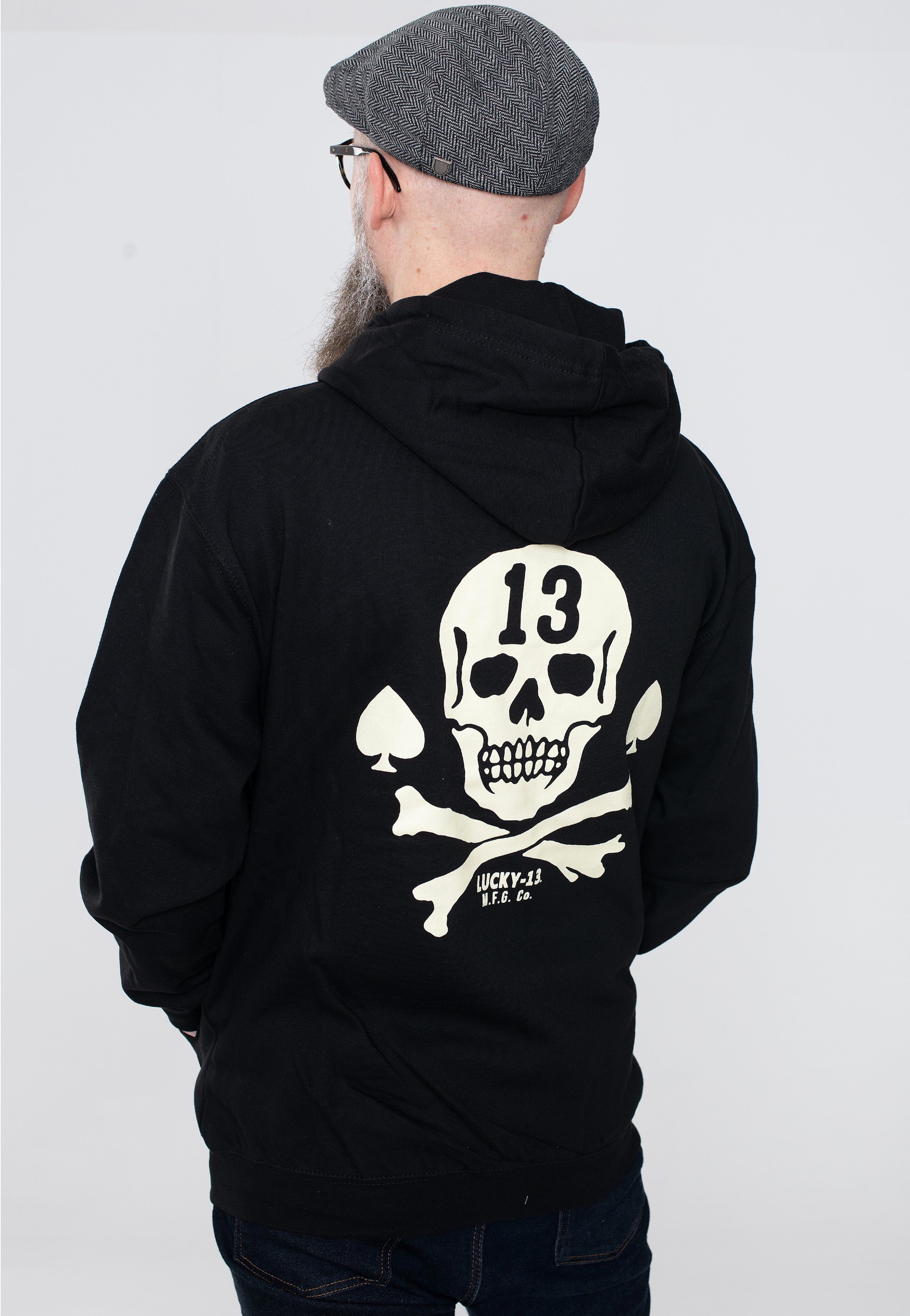 Lucky 13 - Pirate Skull Black - Zipper Outlet Store Cheap Pice