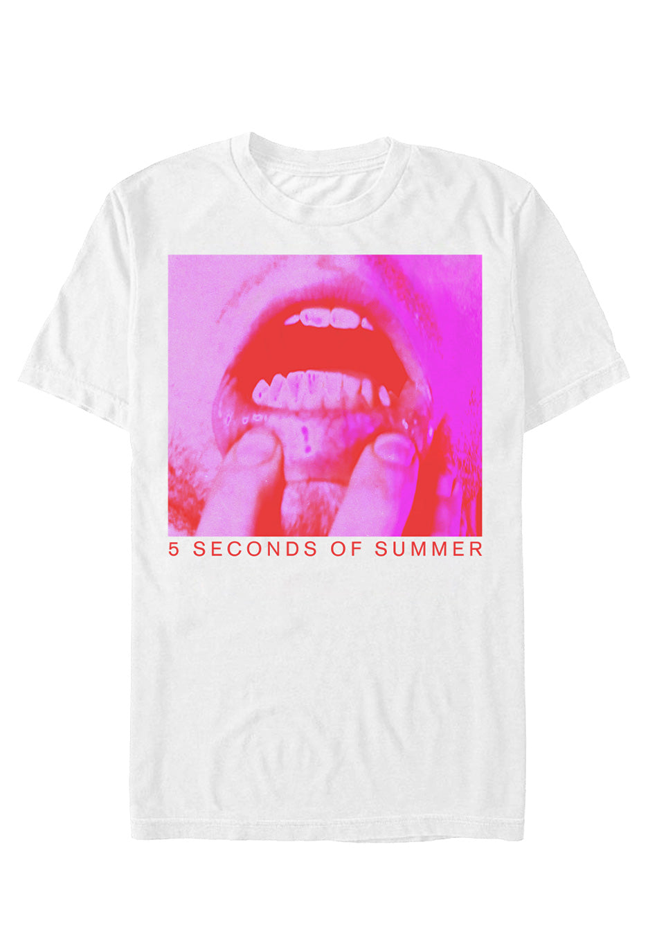 5 Seconds Of Summer - Lip White - T-Shirt Sale Genuine