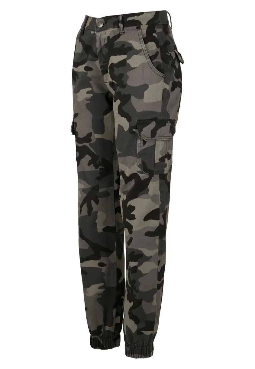 Urban Classics - Ladies High Waist Darkcamo/Black - Pants Sale Good Selling