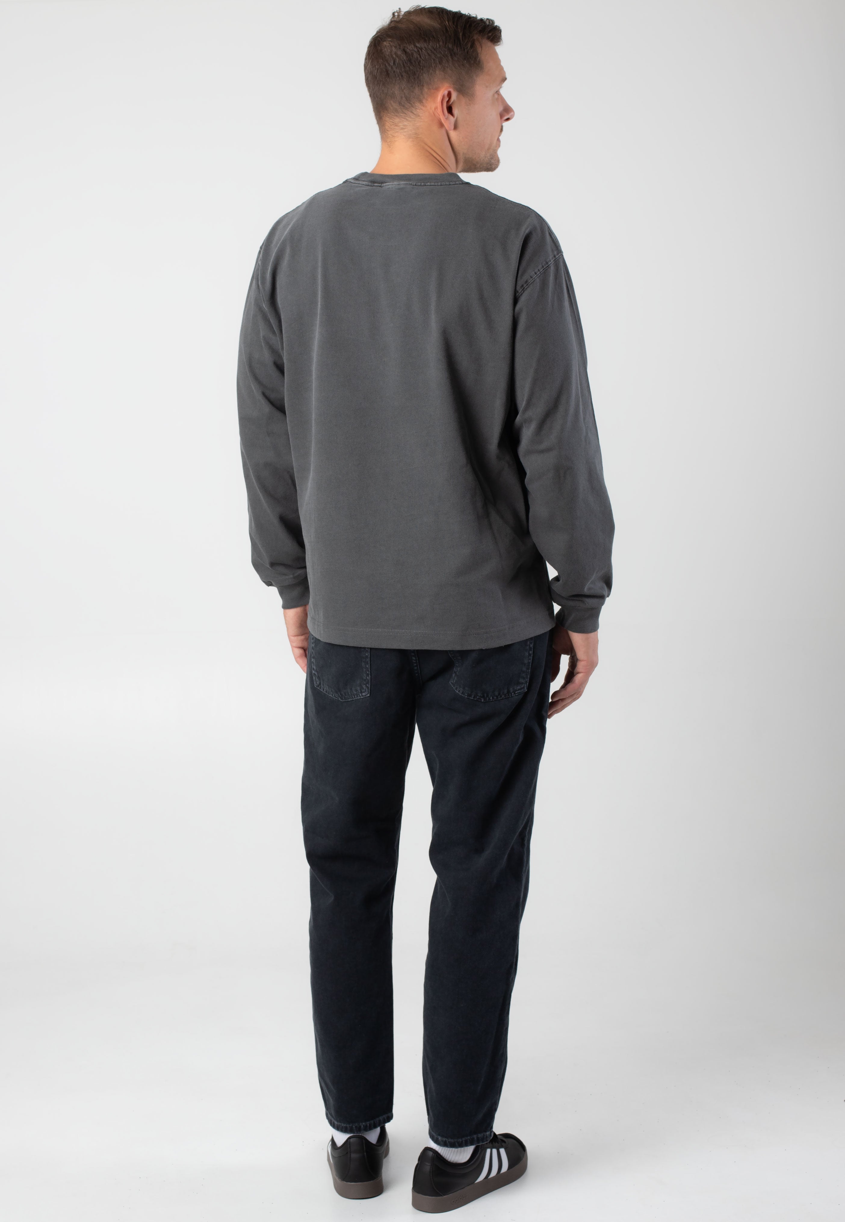 Carhartt WIP - Vista Garment Dyed Graphite - Longsleeve Outlet Marketable